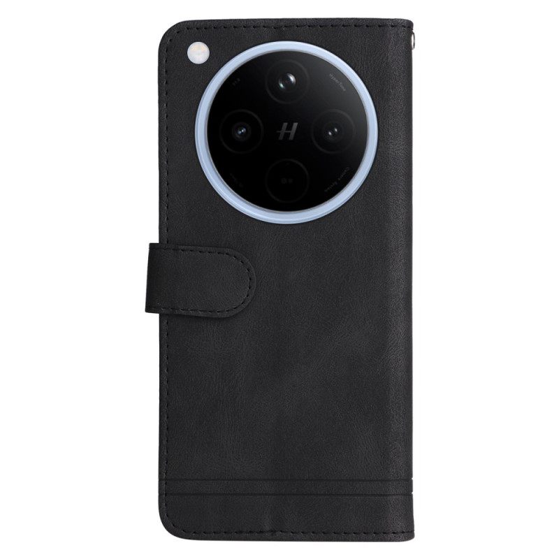 Folio-hoesje Oppo Find X8 Klassiek Vintage Bandje