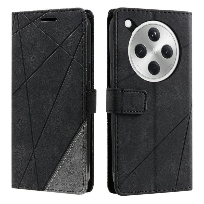 Folio-hoesje Oppo Find X8 Telefoonhoesje Tweekleurig Gestreept Patroon