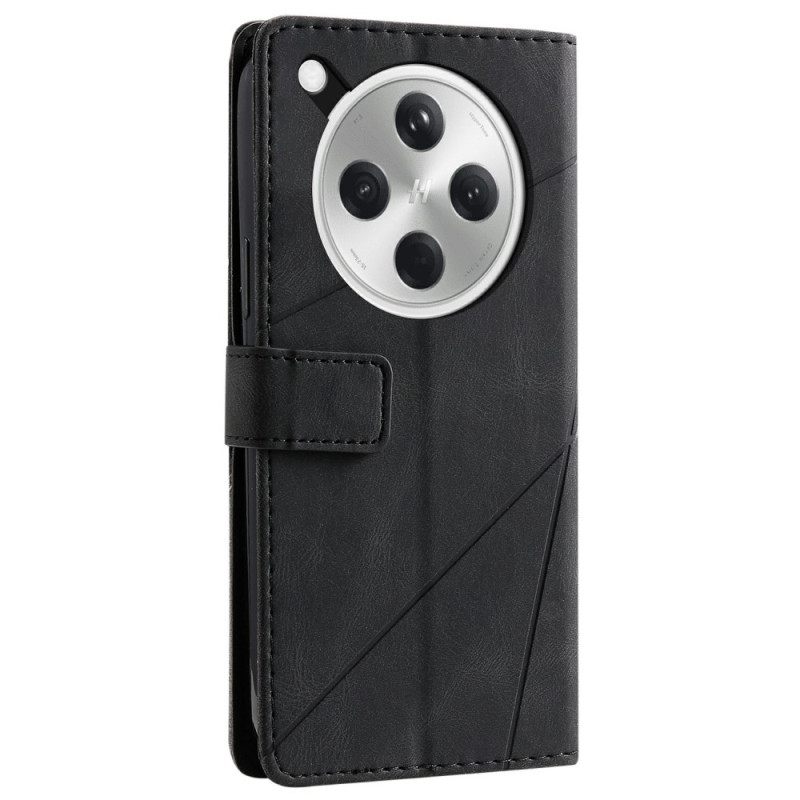 Folio-hoesje Oppo Find X8 Telefoonhoesje Tweekleurig Gestreept Patroon