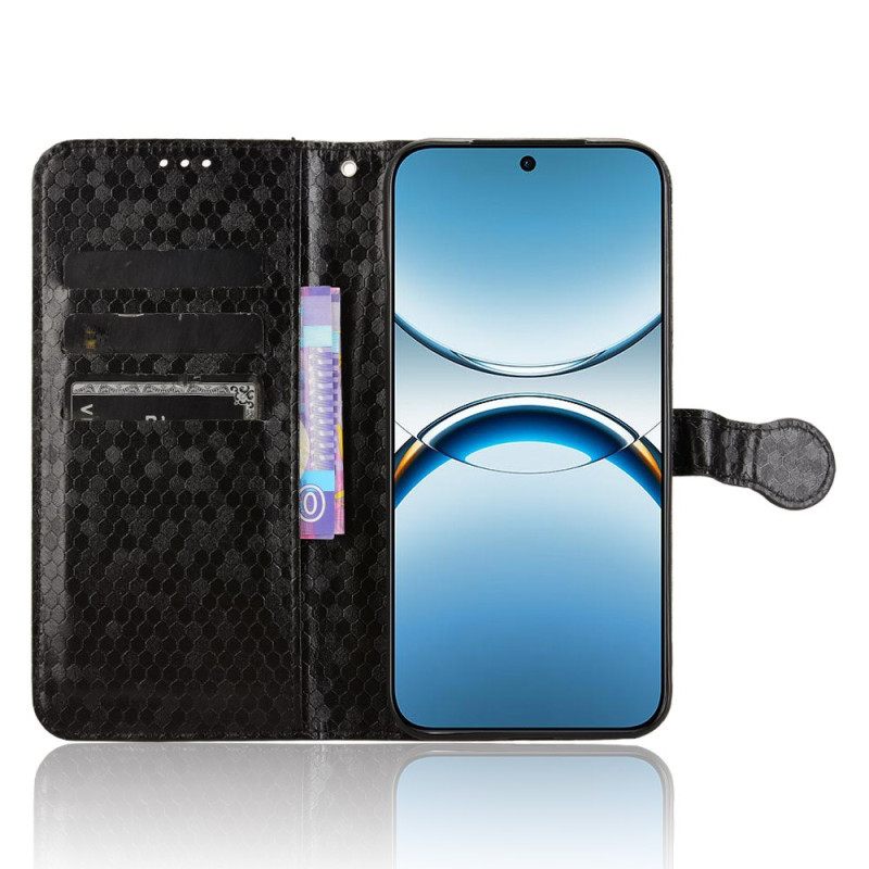 Leren Hoesje Oppo Find X8 Glanzende Band Met Stippen Bescherming Hoesje