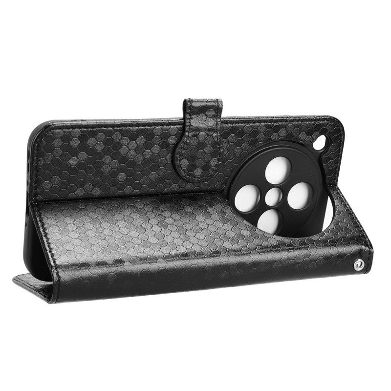 Leren Hoesje Oppo Find X8 Glanzende Band Met Stippen Bescherming Hoesje