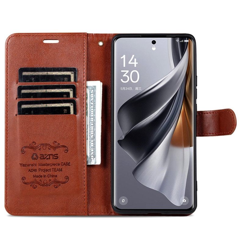 Leren Hoesje Oppo Find X8 Kunstleer Azns Bescherming Hoesje