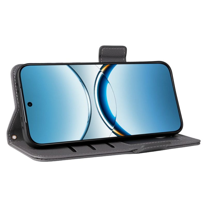 Leren Hoesje Oppo Find X8 Lycheekleurig Imitatieleer Bandje Bescherming Hoesje