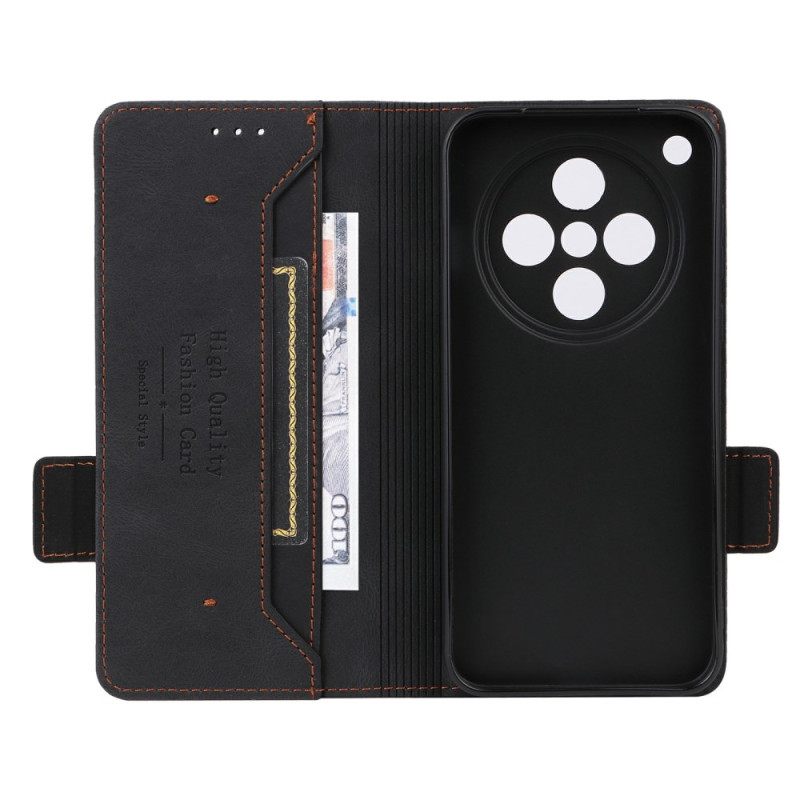 Leren Hoesje Oppo Find X8 Vintage Suède-effect