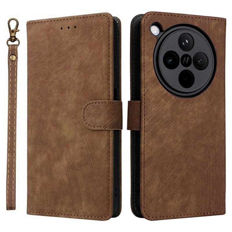 Leren Hoesje Voor Oppo Find X8 Suède-effect Rfid-bescherming