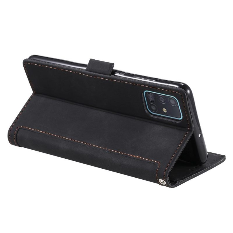 Folio-hoesje voor Samsung Galaxy A51 5G Met Ketting Vintage Kaarthouder