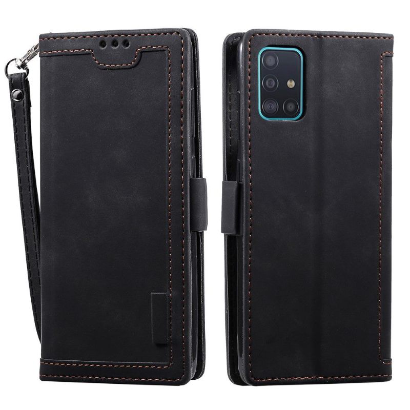 Folio-hoesje voor Samsung Galaxy A51 5G Met Ketting Vintage Kaarthouder