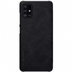 Folio-hoesje voor Samsung Galaxy A51 5G Qin-serie Leereffect