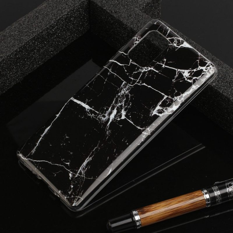 Hoesje voor Samsung Galaxy A51 5G Anti-fall Flexibel Marmer