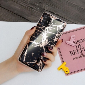 Hoesje voor Samsung Galaxy A51 5G Anti-fall Flexibel Metaalmarmer