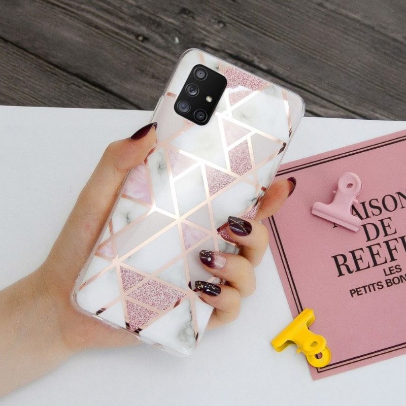 Hoesje voor Samsung Galaxy A51 5G Flexibele Geometrie