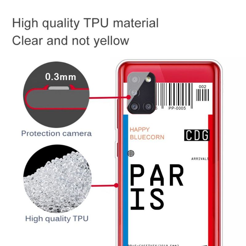 Hoesje voor Samsung Galaxy A51 5G Instapkaart 02 Parijs