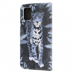 Leren Hoesje voor Samsung Galaxy A51 5G Jungle Luipaard