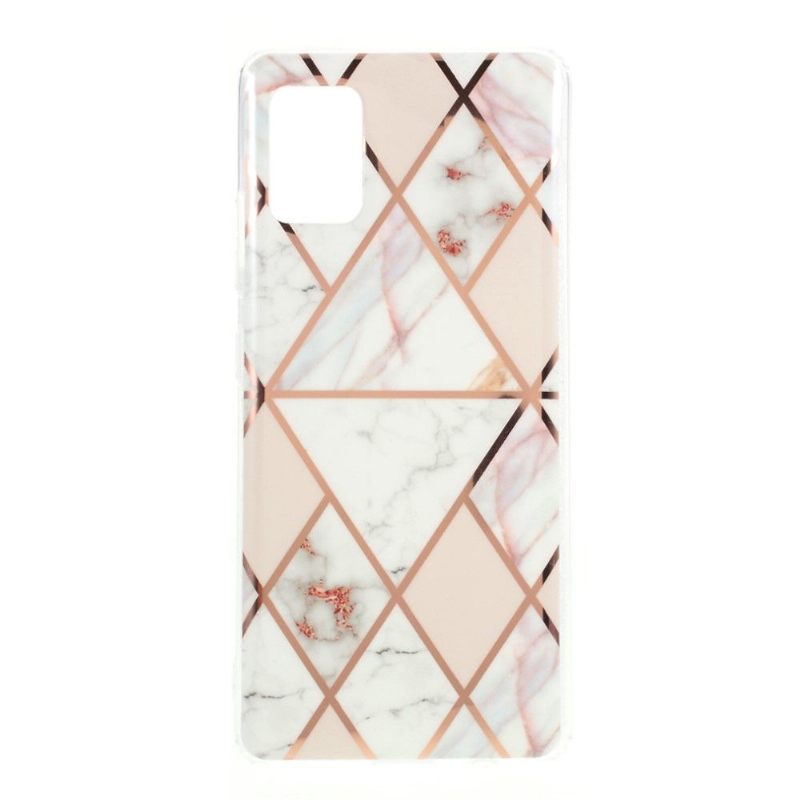Telefoonhoesje voor Samsung Galaxy A51 5G Bescherming Geometrisch Marmer