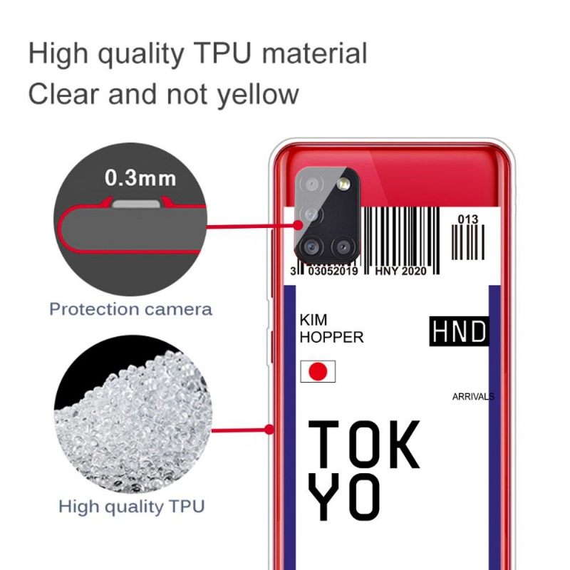 Telefoonhoesje voor Samsung Galaxy A51 5G Bescherming Instapkaart 05 Tokio