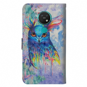 Folio-hoesje voor Nokia 7.2 Anti-fall Aquarel Uil