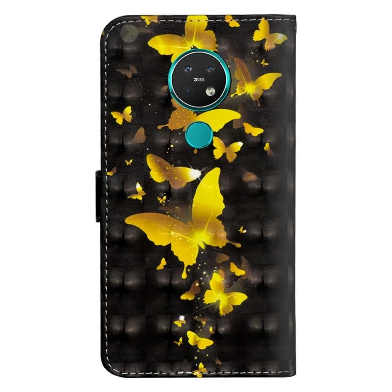 Folio-hoesje voor Nokia 7.2 Gouden Vlinders