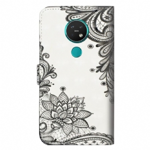 Folio-hoesje voor Nokia 7.2 Kant Bloemen