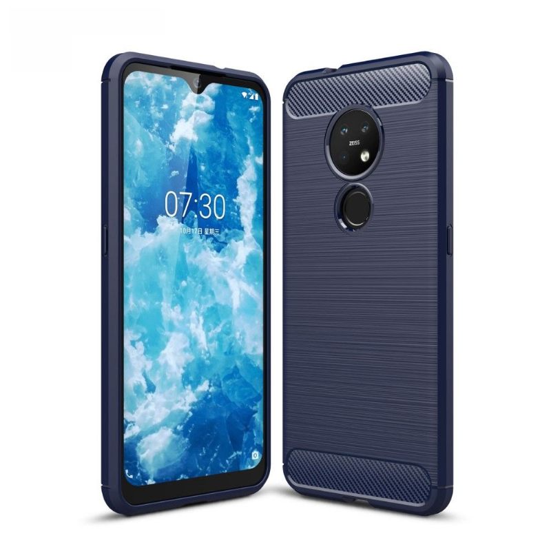 Hoesje voor Nokia 7.2 Anti-fall Flexibel Geborsteld Effect