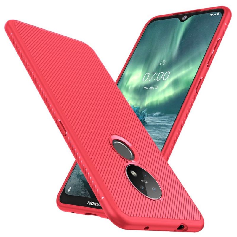 Hoesje voor Nokia 7.2 Geribbelde Effectslang