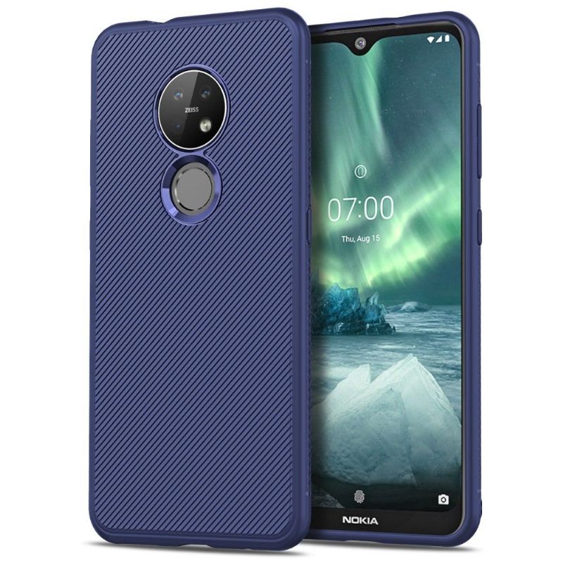 Hoesje voor Nokia 7.2 Geribbelde Effectslang