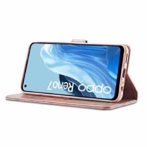 Folio-hoesje voor Oppo Reno 7 Anti-fall Ledereffect Lc.imeeke
