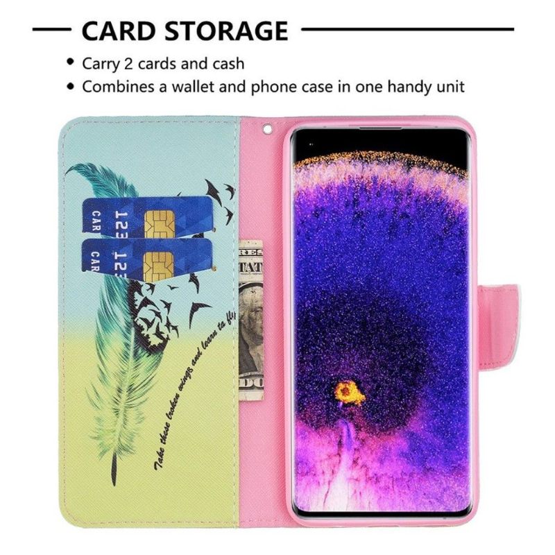 Folio-hoesje voor Oppo Reno 7 Quill En Citaat