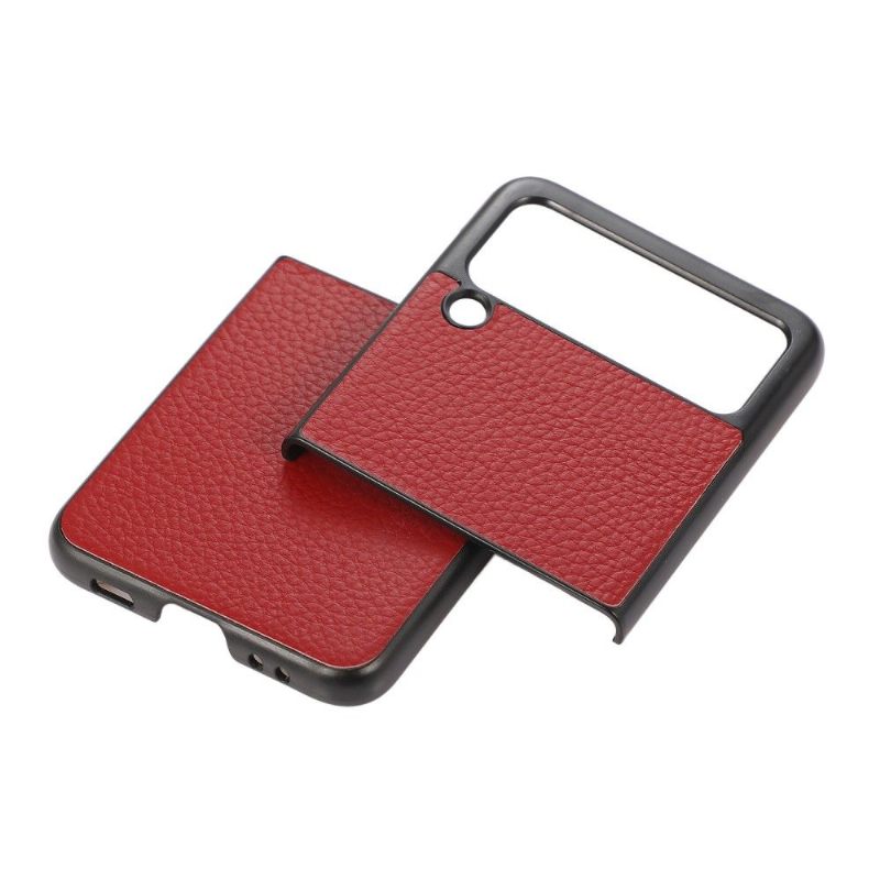 Hoesje voor Samsung Galaxy Z Flip 3 5G Folio-hoesje Echt Leer Met Nerf