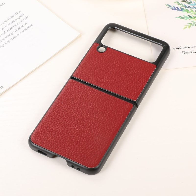 Hoesje voor Samsung Galaxy Z Flip 3 5G Folio-hoesje Echt Leer Met Nerf