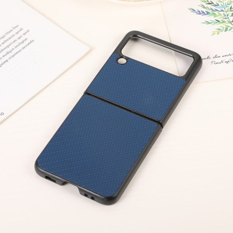 Hoesje voor Samsung Galaxy Z Flip 3 5G Folio-hoesje Koolstofvezelstijl