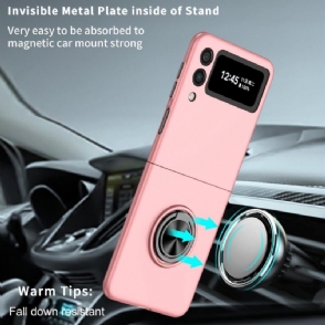 Hoesje voor Samsung Galaxy Z Flip 3 5G Folio-hoesje Mat Met Rubber Bekleed Met Steun