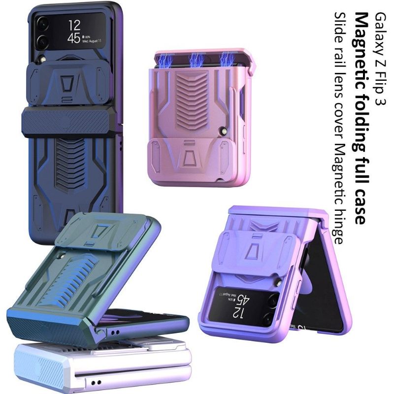 Hoesje voor Samsung Galaxy Z Flip 3 5G Folio-hoesje Robuust Schild Met Lenskap