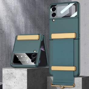 Hoesje voor Samsung Galaxy Z Flip 3 5G Folio-hoesje Zakelijk Met Riem