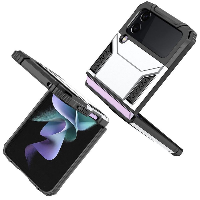 Hoesje voor Samsung Galaxy Z Flip 3 5G Heavy Duty Met Roterende Ring