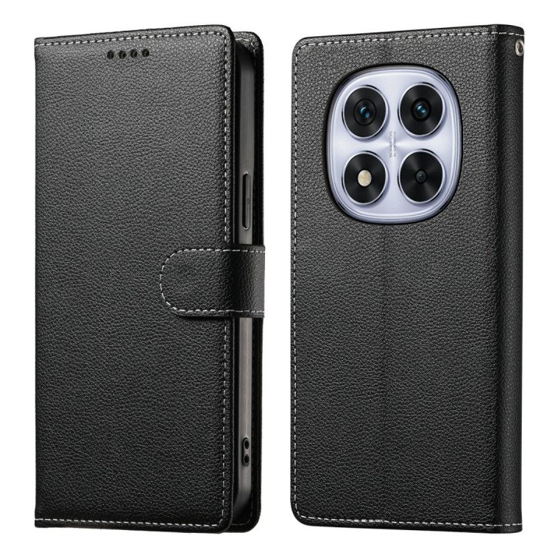 Flip Case Leren Xiaomi Redmi Note 15 Pro Plus 5g Effen Kunstleer