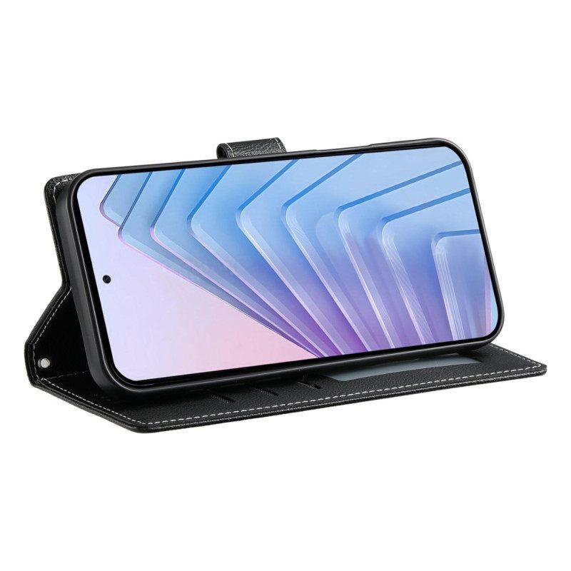 Flip Case Leren Xiaomi Redmi Note 15 Pro Plus 5g Effen Kunstleer