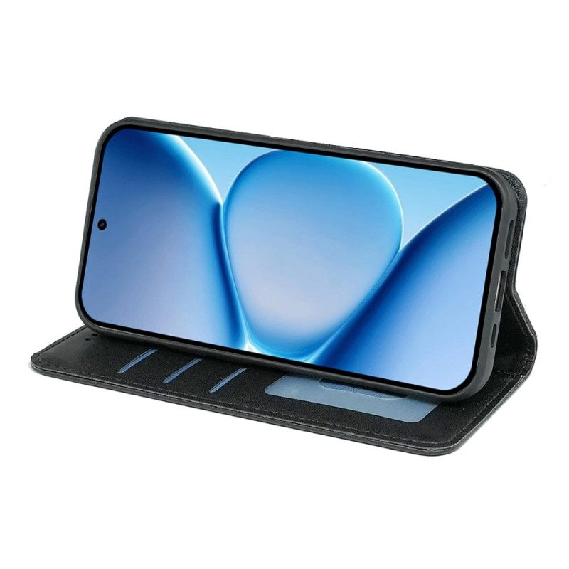 Flip Case Leren Xiaomi Redmi Note 15 Pro Plus 5g Flipcover Met Bandje En Rand