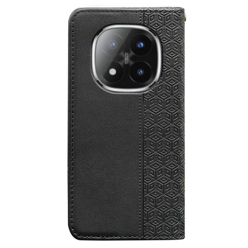 Flip Case Leren Xiaomi Redmi Note 15 Pro Plus 5g Flipcover Met Bandje En Rand