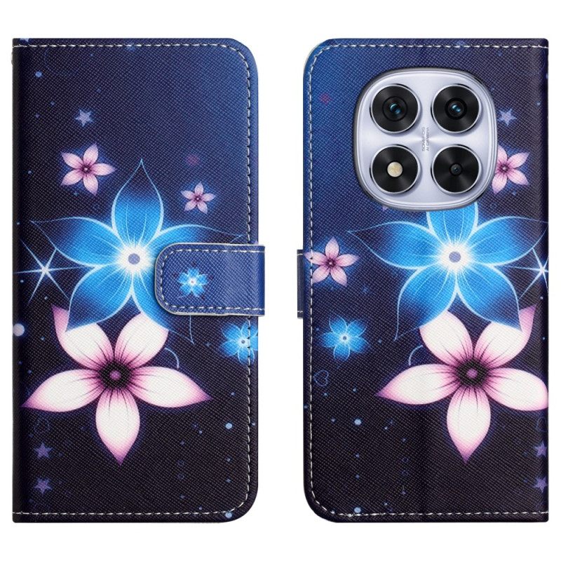 Flip Case Leren Xiaomi Redmi Note 15 Pro Plus 5g Maanbloemen