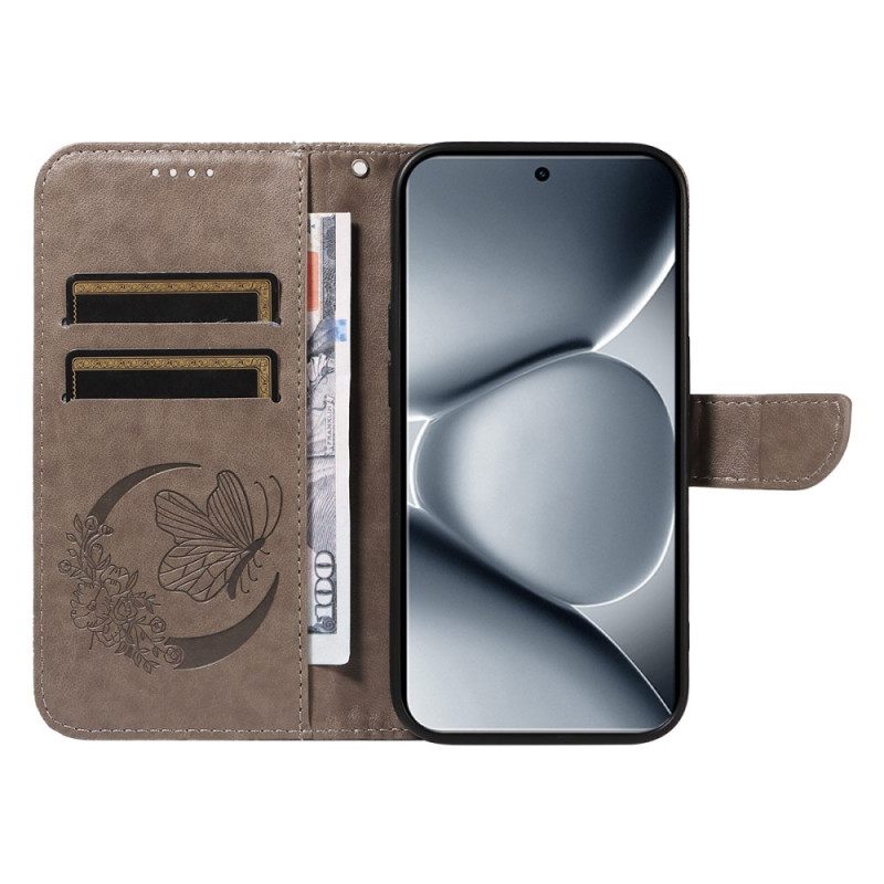 Flip Case Leren Xiaomi Redmi Note 15 Pro Plus 5g Vlinderdesign