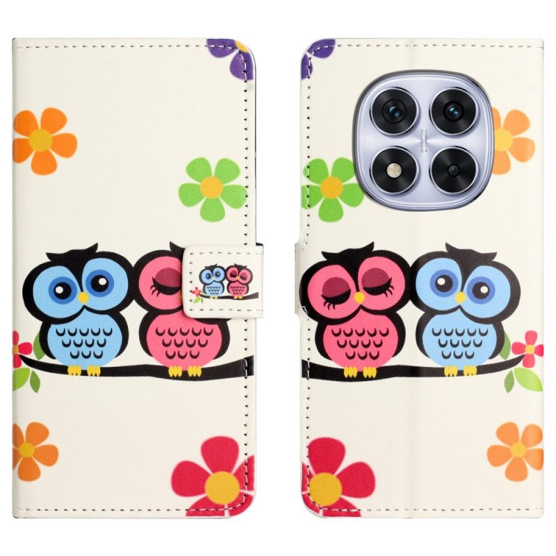 Folio-hoesje Xiaomi Redmi Note 15 Pro Plus 5g Paar Uilen