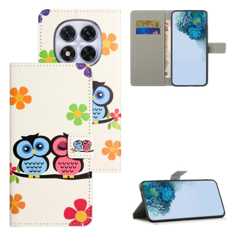 Folio-hoesje Xiaomi Redmi Note 15 Pro Plus 5g Paar Uilen