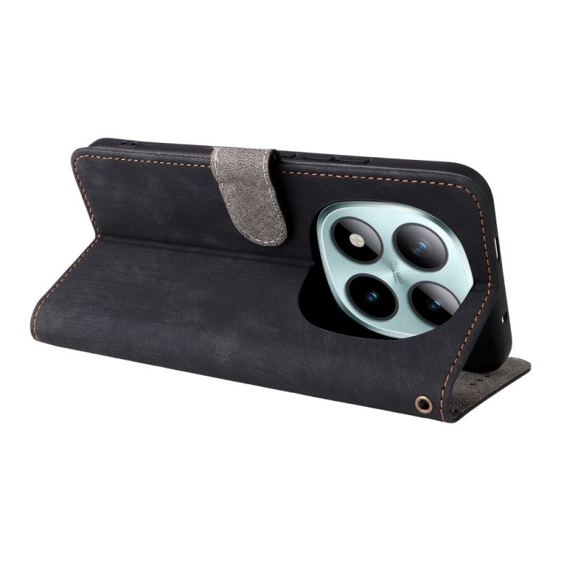 Folio-hoesje Xiaomi Redmi Note 15 Pro Plus 5g Suède-effect Met Bandje