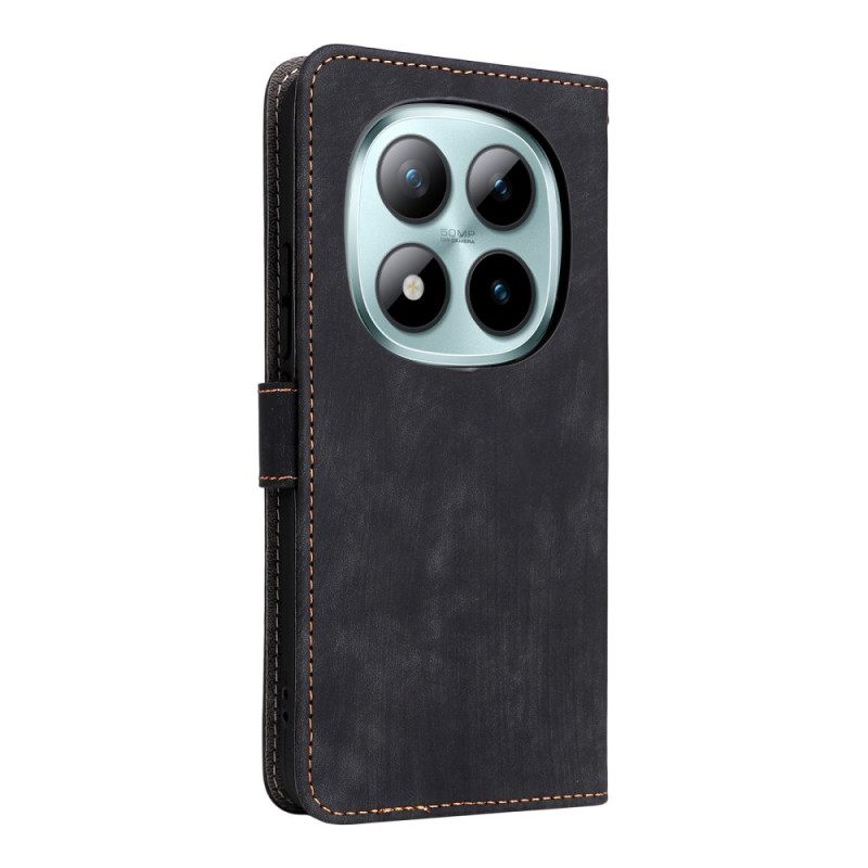 Folio-hoesje Xiaomi Redmi Note 15 Pro Plus 5g Suède-effect Met Bandje