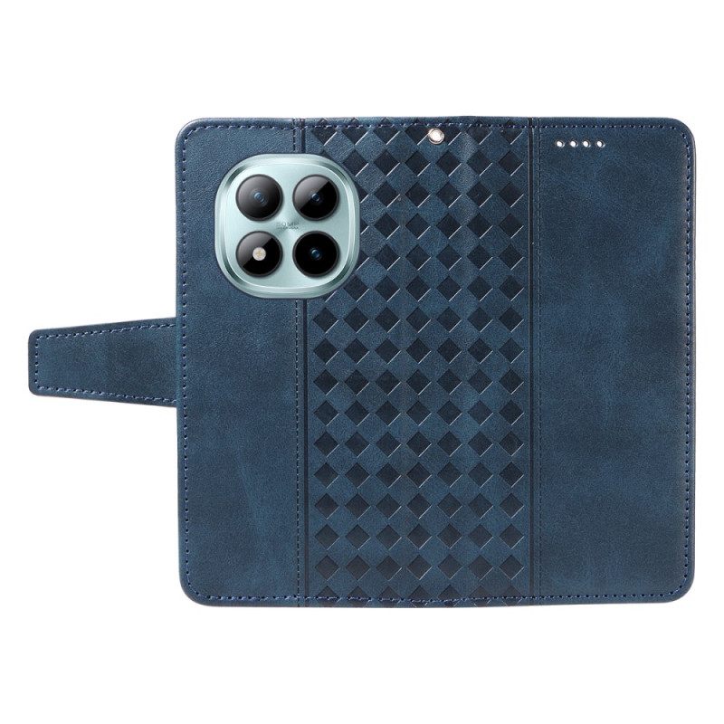 Folio-hoesje Xiaomi Redmi Note 15 Pro Plus 5g Telefoonhoesje Geruite Rand