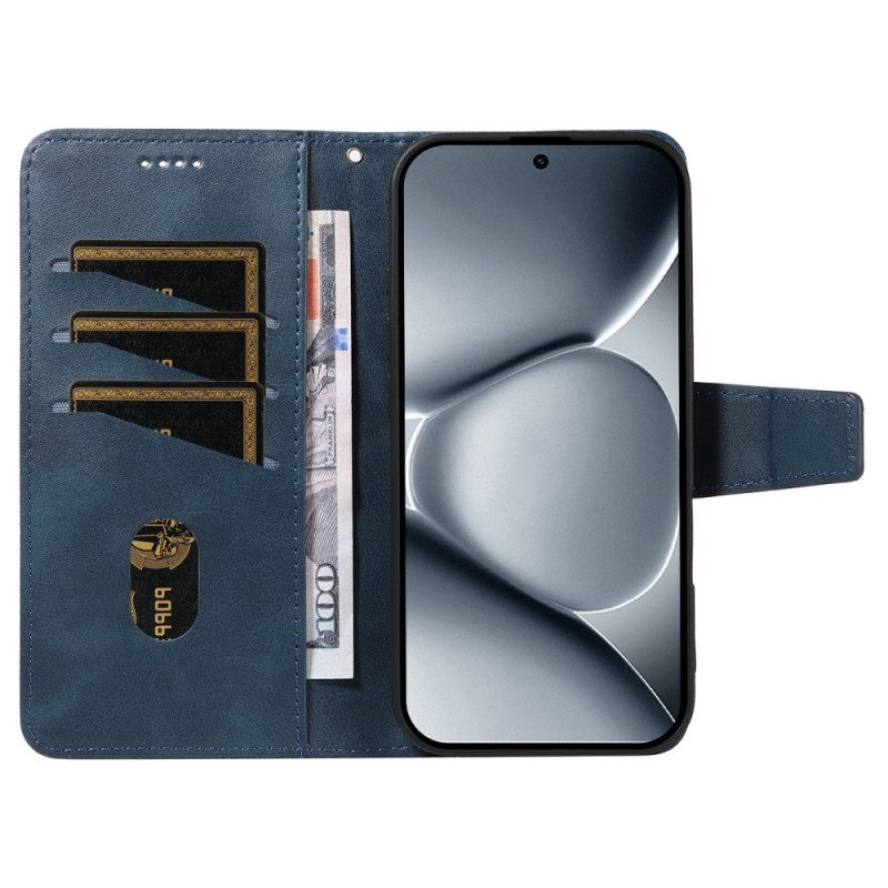 Folio-hoesje Xiaomi Redmi Note 15 Pro Plus 5g Telefoonhoesje Geruite Rand