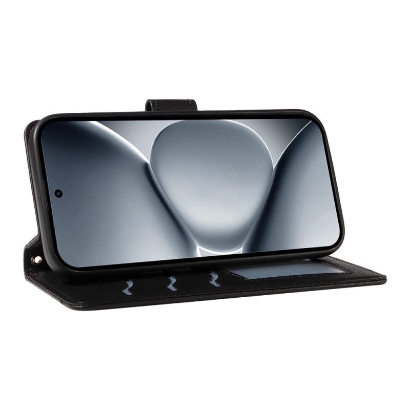 Folio-hoesje Xiaomi Redmi Note 15 Pro Plus 5g Telefoonhoesje Gewatteerd Met Bandje En Schouderband