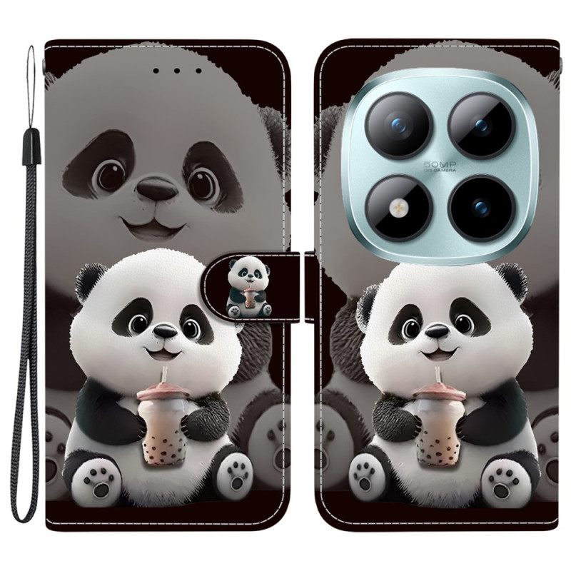 Folio-hoesje Xiaomi Redmi Note 15 Pro Plus 5g Telefoonhoesje Melkthee Panda