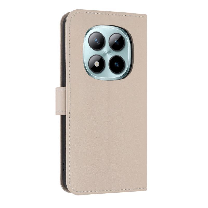 Leren Hoesje Voor Xiaomi Redmi Note 15 Pro Plus 5g Decoratieve Strik