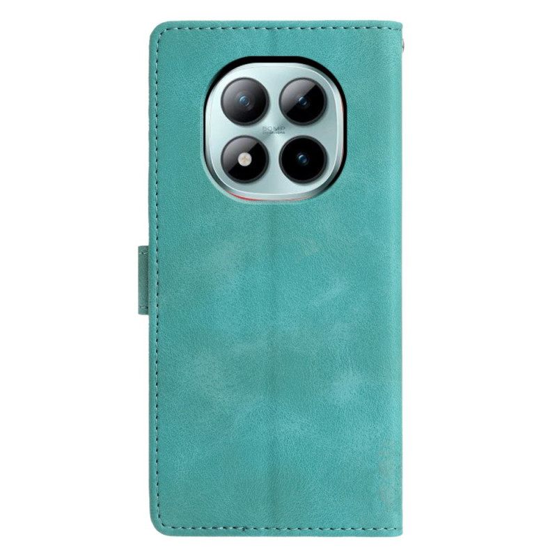 Leren Hoesje Voor Xiaomi Redmi Note 15 Pro Plus 5g Driehoekspatroon